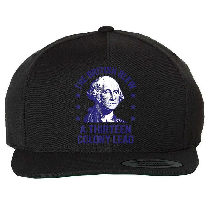 The British Blew A 13 Colony Lead Retro Us George Washington Wool Snapback Cap