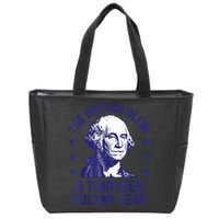 The British Blew A 13 Colony Lead Retro Us George Washington Zip Tote Bag