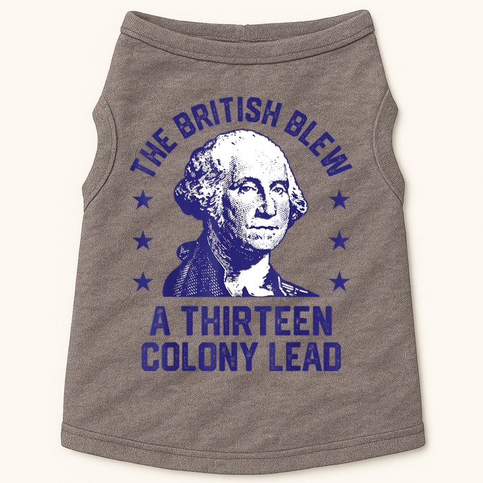 The British Blew A 13 Colony Lead Retro Us George Washington Doggie Tank