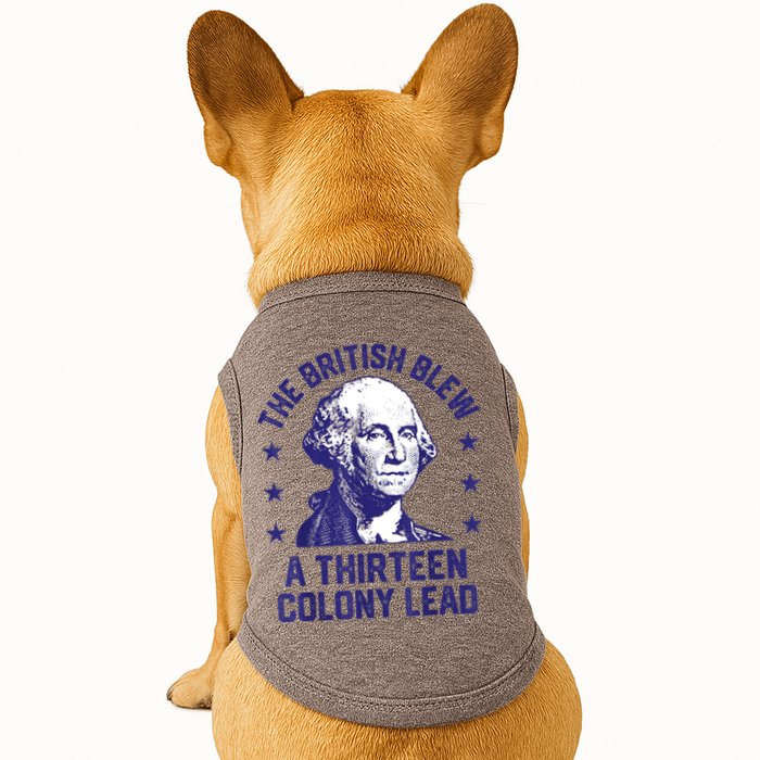 The British Blew A 13 Colony Lead Retro Us George Washington Doggie Tank
