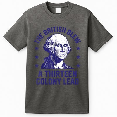 The British Blew A 13 Colony Lead Retro Us George Washington T-Shirt