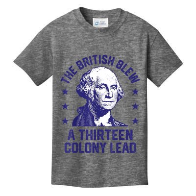 The British Blew A 13 Colony Lead Retro Us George Washington Kids T-Shirt