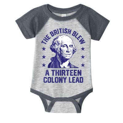 The British Blew A 13 Colony Lead Retro Us George Washington Infant Baby Jersey Bodysuit