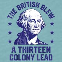 The British Blew A 13 Colony Lead Retro Us George Washington Sueded Cloud Jersey T-Shirt