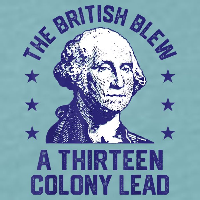 The British Blew A 13 Colony Lead Retro Us George Washington Sueded Cloud Jersey T-Shirt