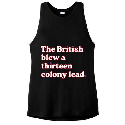 The British Blew A Thirteen Colony Lead Ladies PosiCharge Tri-Blend Wicking Tank