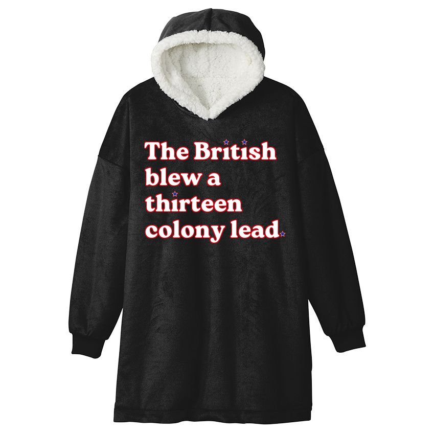 The British Blew A Thirteen Colony Lead Hooded Wearable Blanket