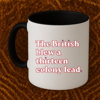 The British Blew A Thirteen Colony Lead Mug