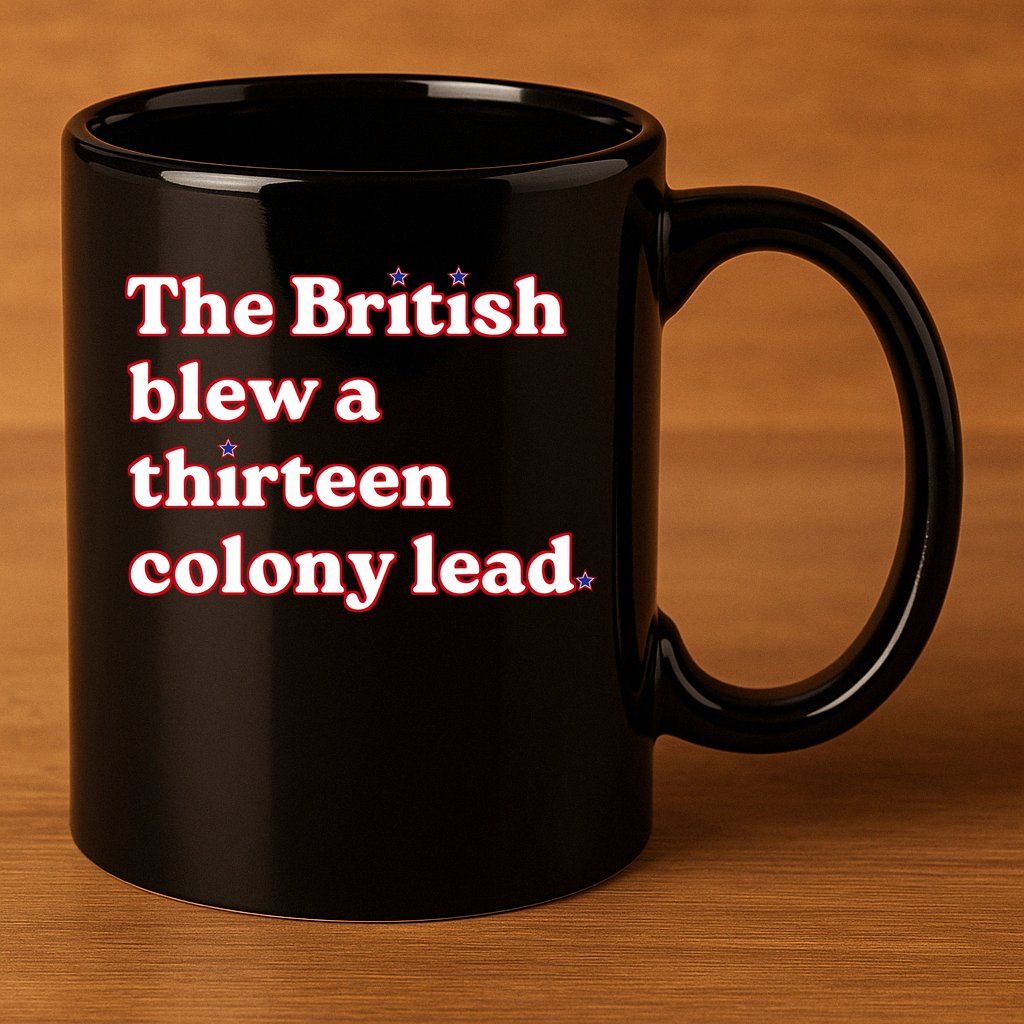 The British Blew A Thirteen Colony Lead 11oz C Handle Ceramic Mug
