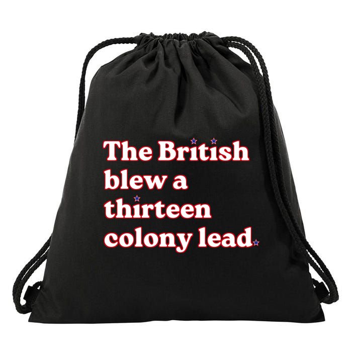 The British Blew A Thirteen Colony Lead Drawstring Bag