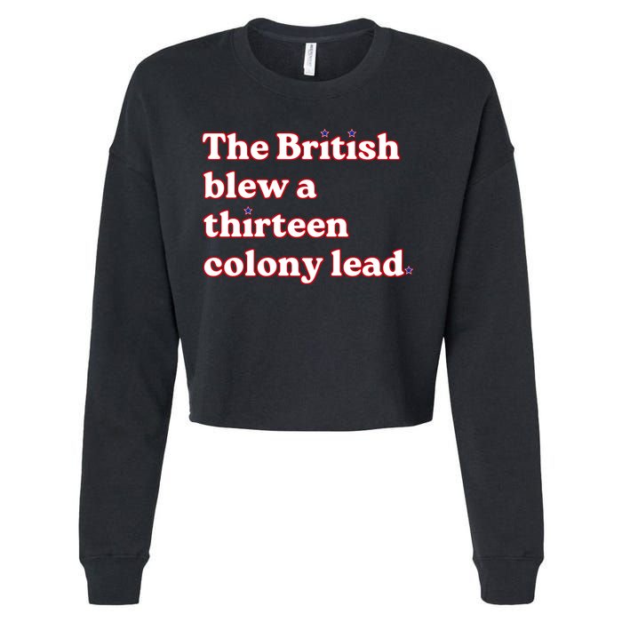 The British Blew A Thirteen Colony Lead Cropped Pullover Crew