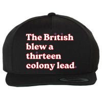 The British Blew A Thirteen Colony Lead Wool Snapback Cap