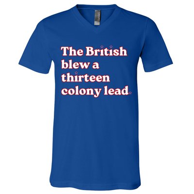 The British Blew A Thirteen Colony Lead V-Neck T-Shirt