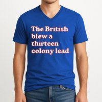 The British Blew A Thirteen Colony Lead V-Neck T-Shirt