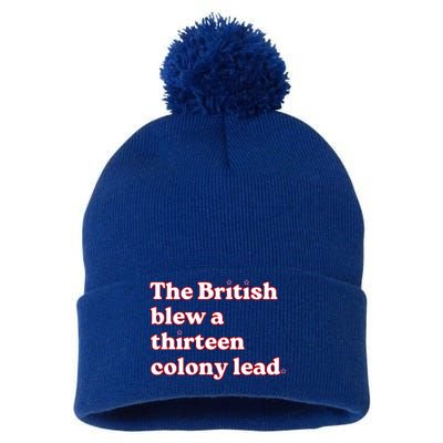 The British Blew A Thirteen Colony Lead Pom Pom 12in Knit Beanie