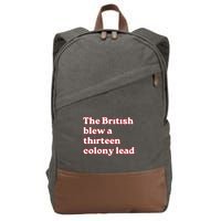 The British Blew A Thirteen Colony Lead Cotton Canvas Backpack