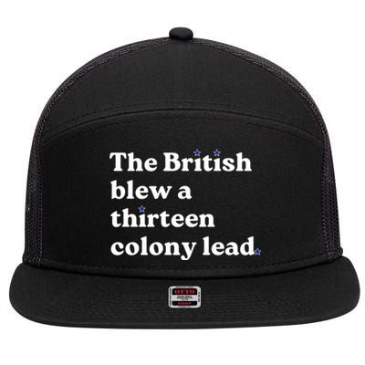 The British Blew A Thirteen Colony Lead 7 Panel Mesh Trucker Snapback Hat