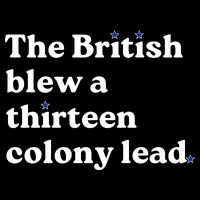 The British Blew A Thirteen Colony Lead Drawstring Bag
