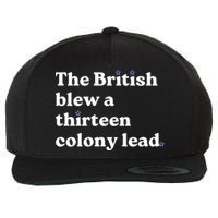 The British Blew A Thirteen Colony Lead Wool Snapback Cap
