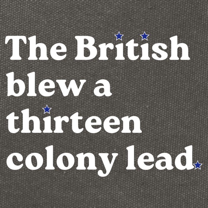 The British Blew A Thirteen Colony Lead Cotton Canvas Backpack
