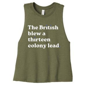 The British Blew A Thirteen Colony Lead Women's Racerback Cropped Tank