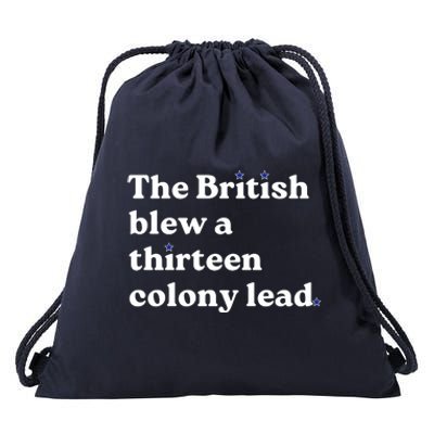 The British Blew A Thirteen Colony Lead Drawstring Bag