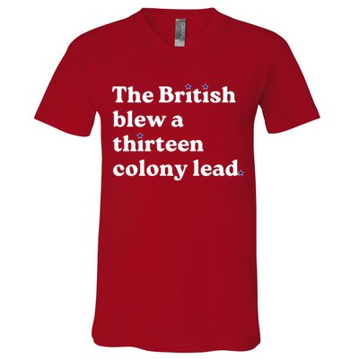 The British Blew A Thirteen Colony Lead V-Neck T-Shirt