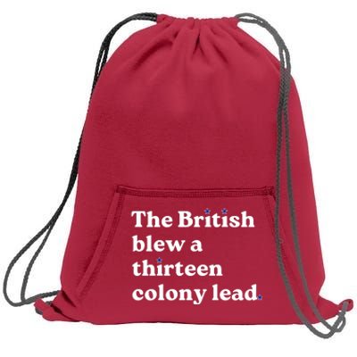 The British Blew A Thirteen Colony Lead Sweatshirt Cinch Pack Bag