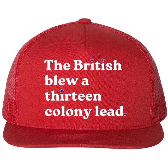 The British Blew A Thirteen Colony Lead Flat Bill Trucker Hat