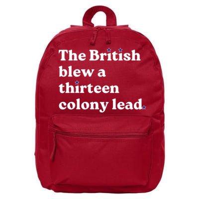 The British Blew A Thirteen Colony Lead 16 in Basic Backpack