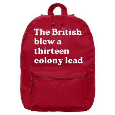 The British Blew A Thirteen Colony Lead 16 in Basic Backpack