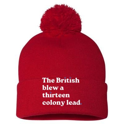 The British Blew A Thirteen Colony Lead Pom Pom 12in Knit Beanie