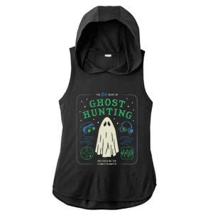 The Big Book Of Ghost Hunting Funny Halloween Ladies PosiCharge Tri-Blend Wicking Draft Hoodie Tank