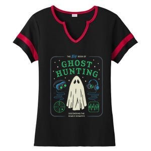 The Big Book Of Ghost Hunting Funny Halloween Ladies Halftime Notch Neck Tee