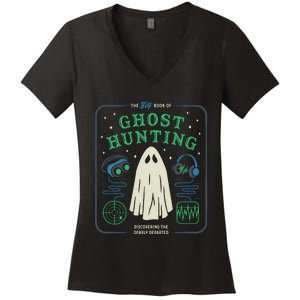 The Big Book Of Ghost Hunting Funny Halloween Women's V-Neck T-Shirt