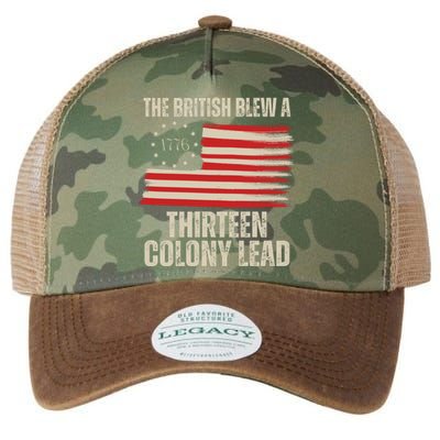 The British Blew A 13 Colony Lead Funny 4th Of July Legacy Tie Dye Trucker Hat