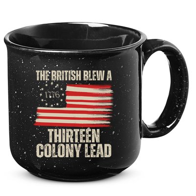 The British Blew A 13 Colony Lead Funny 4th Of July 15oz Campfire Ceramic Mug