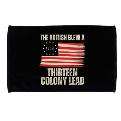 The British Blew A 13 Colony Lead Funny 4th Of July Microfiber Hand Towel