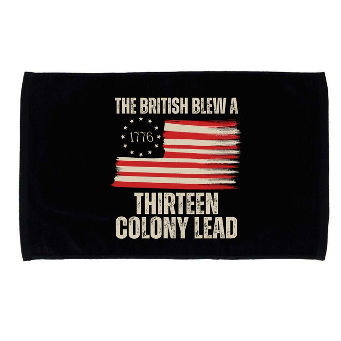 The British Blew A 13 Colony Lead Funny 4th Of July Microfiber Hand Towel