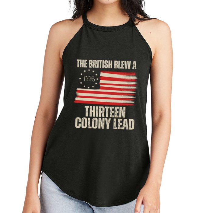 The British Blew A 13 Colony Lead Funny 4th Of July Women's Perfect Tri Rocker Tank