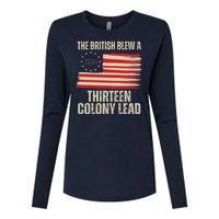 The British Blew A 13 Colony Lead Funny 4th Of July Womens Cotton Relaxed Long Sleeve T-Shirt