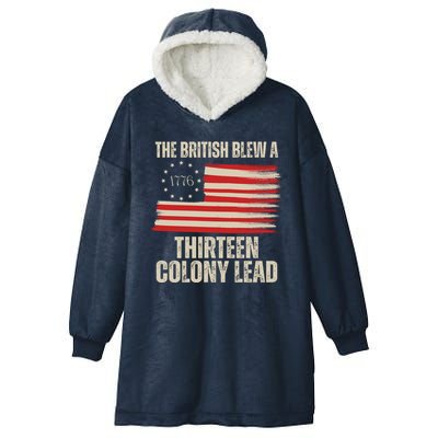 The British Blew A 13 Colony Lead Funny 4th Of July Hooded Wearable Blanket