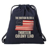 The British Blew A 13 Colony Lead Funny 4th Of July Drawstring Bag