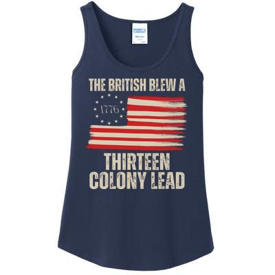 The British Blew A 13 Colony Lead Funny 4th Of July Ladies Essential Tank