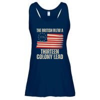 The British Blew A 13 Colony Lead Funny 4th Of July Ladies Essential Flowy Tank