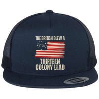 The British Blew A 13 Colony Lead Funny 4th Of July Flatbill Hat