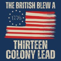 The British Blew A 13 Colony Lead Funny 4th Of July Flatbill Hat