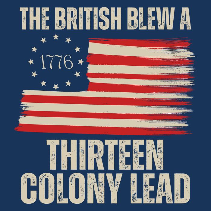 The British Blew A 13 Colony Lead Funny 4th Of July 16 in Basic Backpack