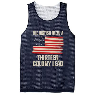 The British Blew A 13 Colony Lead Funny 4th Of July Mesh Reversible Basketball Jersey Tank