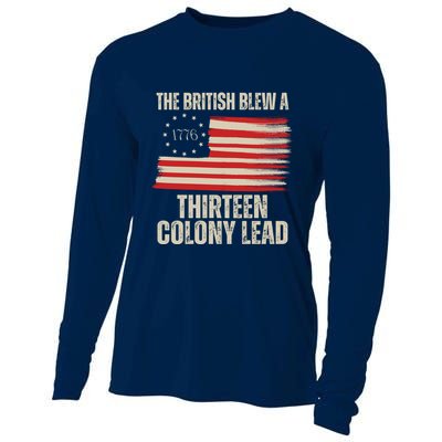 The British Blew A 13 Colony Lead Funny 4th Of July Cooling Performance Long Sleeve Crew